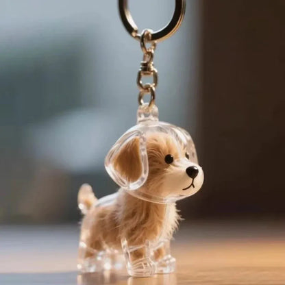 Dog Memorial Keychain with Fur Keepsake Compartment