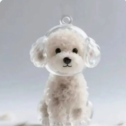 Dog Memorial Keychain with Fur Keepsake Compartment