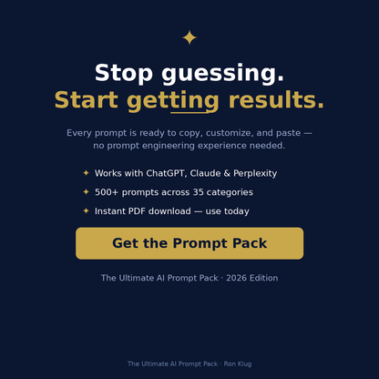 The Ultimate AI Prompt Pack — 500+ Professional Prompts